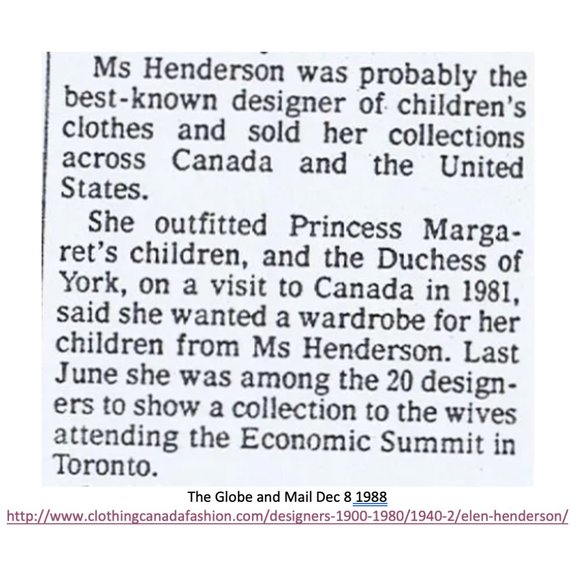 1980s Vintage girl’s dress by Canadian designer Elen Henderson. Girls size 12. - Picture 10 of 11